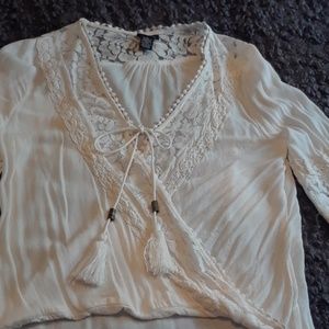Cream lace top